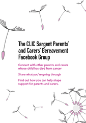 Facebook group leaflet for bereaved parents and carers