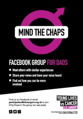 Facebook group for dads - Mind the Chaps leaflet